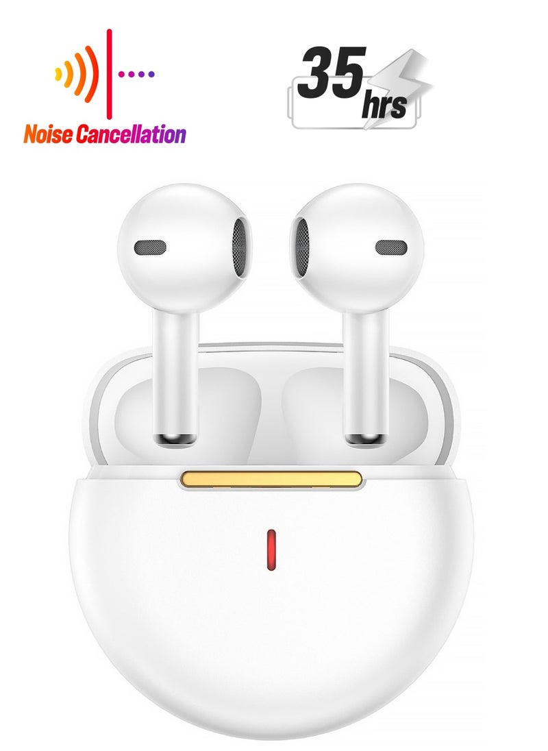 X-level - Wireless Earbuds,Bluetooth 5.3 Headphones, Noise Cancelling Air Buds Pods 3D Stereo Ear pods in-Ear Ear Bud Built-in Mic Waterproof Earphones Sport Headsets for iPhone/Samsung/Android(White） ﻿ - Image 1