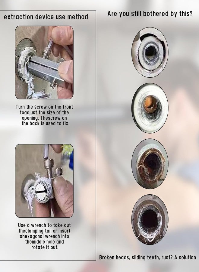 ATG Stripped Screw Extractor Set: Damaged/Broken Screw Remover, Easy Out Bolt Extractor Kit for Allen Screw/Water Pipe, DIY Gifts for Men - Image 4