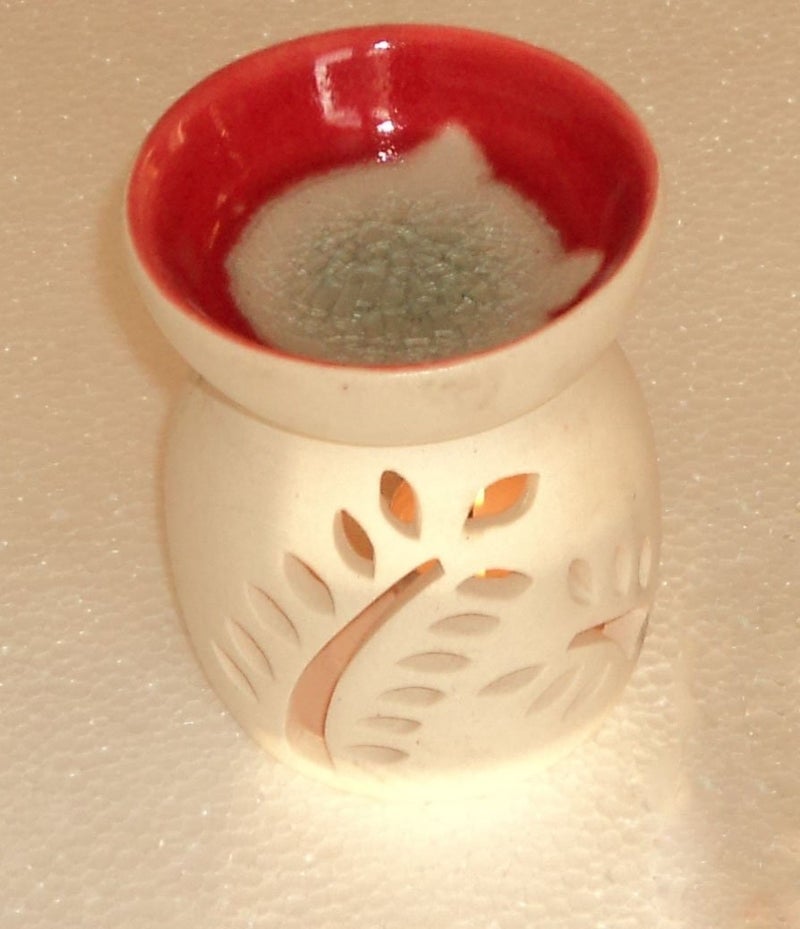 Pure Source India Pure Source India Ceramic Aroma with top Bowl Red Color Burner 6 inch - Image 2