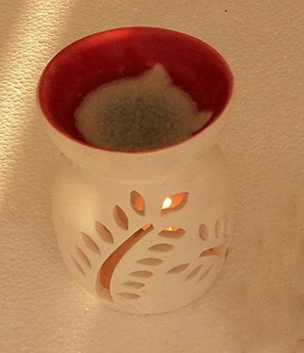 Pure Source India Pure Source India Ceramic Aroma with top Bowl Red Color Burner 6 inch - Image 1
