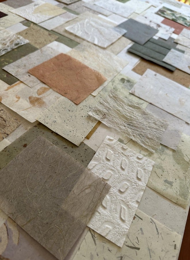 Kozo Studio - Mulberry Paper Scrap Pack Garden Grove Edition (100 Unique Pieces) | Premium Decorative Paper for Scrapbooking, Card Making, Collage, Mixed Media Crafts, and DIY Projects - Image 5