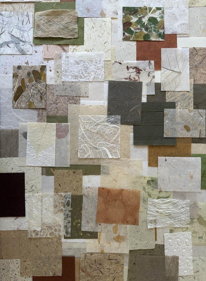 Kozo Studio - Mulberry Paper Scrap Pack Garden Grove Edition (100 Unique Pieces) | Premium Decorative Paper for Scrapbooking, Card Making, Collage, Mixed Media Crafts, and DIY Projects - Image 1