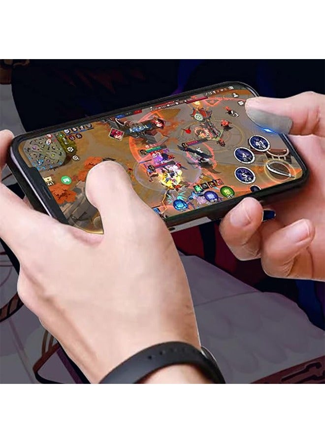 10 PCS Mobile Games Finger Sticker, Disposable Seamless Touch Screen Finger Cover Sticker, Thumb Sleeves for Mobile Phone Gaming, Portable Sweat Proof Mobile Game Slide Case - Grey - Image 5