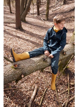 Tchibo Kids Boy Solid Elastic Waistband Trouser Pants, Navy Blue  - Image 1