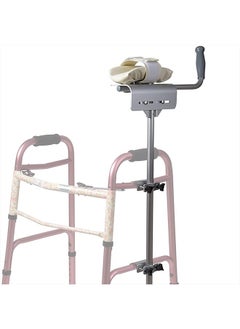 MABIS Walker Platform Attachment With Adjustable Padded Cuff, No Tools Needed, Attaches to Most Walkers, FSA and HSA Eligible, Made of Lightweight Aluminum, Silver