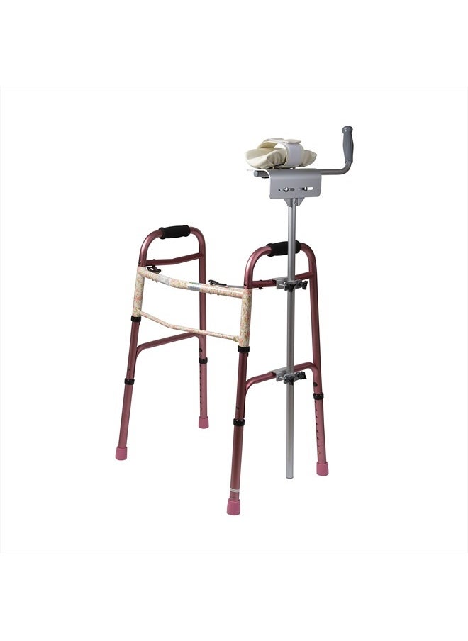 DMI - MABIS Walker Platform Attachment With Adjustable Padded Cuff, No Tools Needed, Attaches to Most Walkers, FSA and HSA Eligible, Made of Lightweight Aluminum, Silver - Image 1