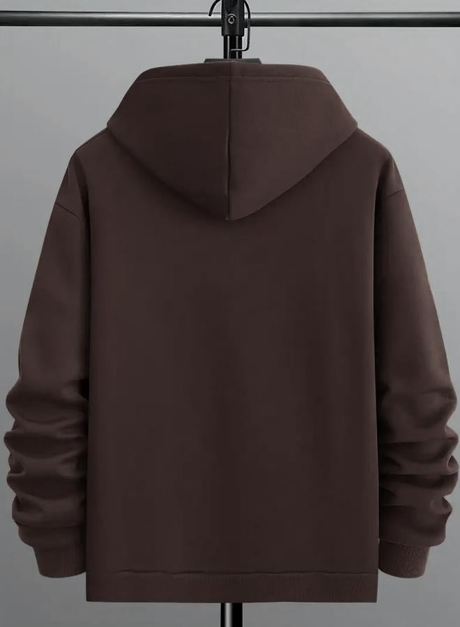 تايك تو هودي بني سادة للرجال بجيب كنغر - Image 2