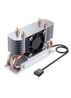KASTWAVE 12V M.2 2280 SSD Heatsink with 30mm PWM Cooling Fan, Copper Heat Pipes and Thermal Pad, SSD Cooler for M.2 2280 NVMe & SATA SSD Only  - Image 1