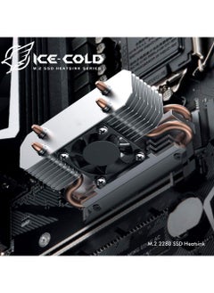 KASTWAVE 12V M.2 2280 SSD Heatsink with 30mm PWM Cooling Fan, Copper Heat Pipes and Thermal Pad, SSD Cooler for M.2 2280 NVMe & SATA SSD Only  - Image 5