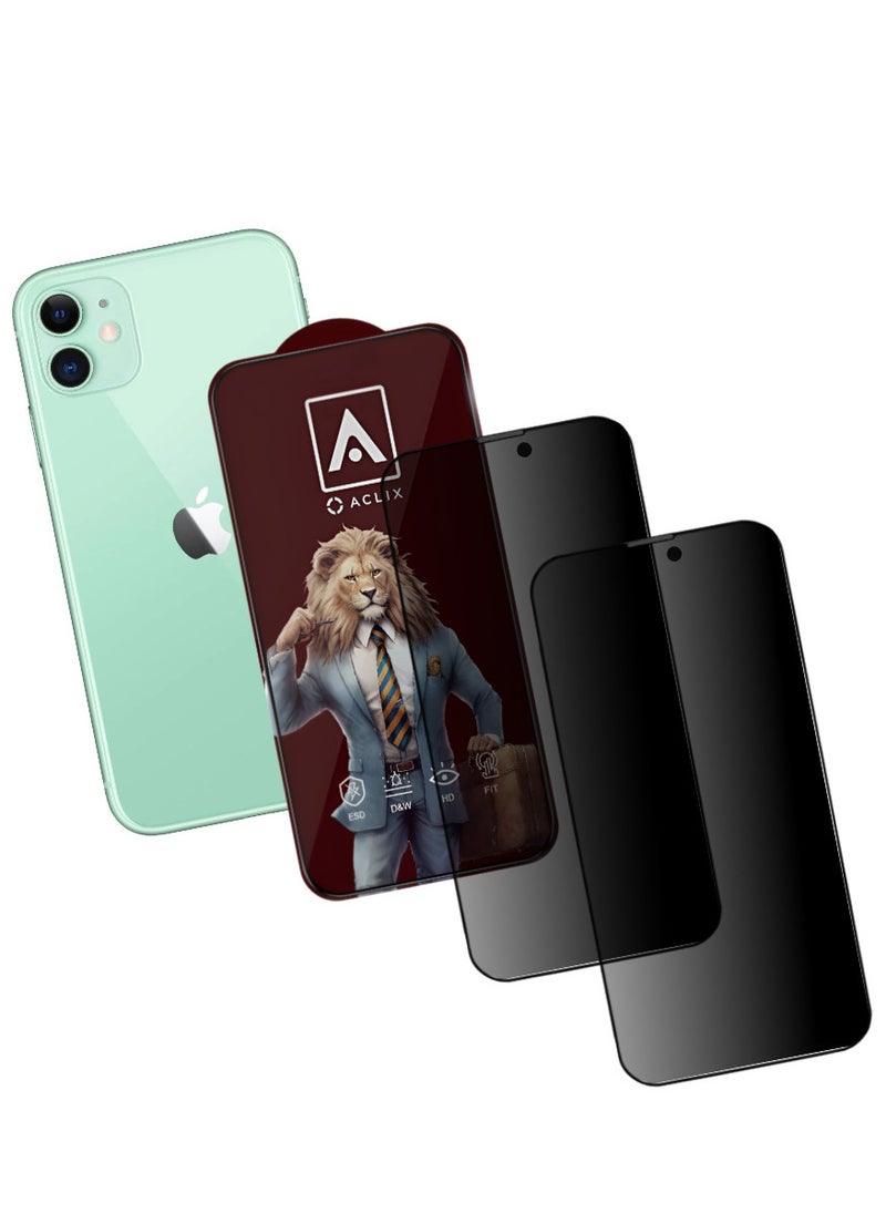 ACLIX 2 Pieces Antistatic ESD Dustproof Premium Quality High Definition Tempered Glass Screen Protector Designed For  iPhone 11 - Image 1