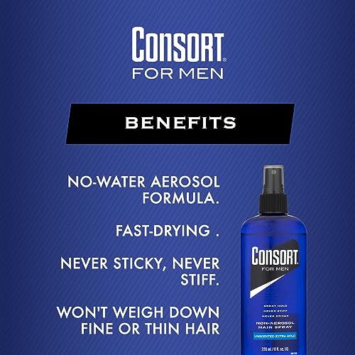 Consort Extra Hold Non-Aero Hair Spray Pump, Unscented, 8 Ounce - Image 5