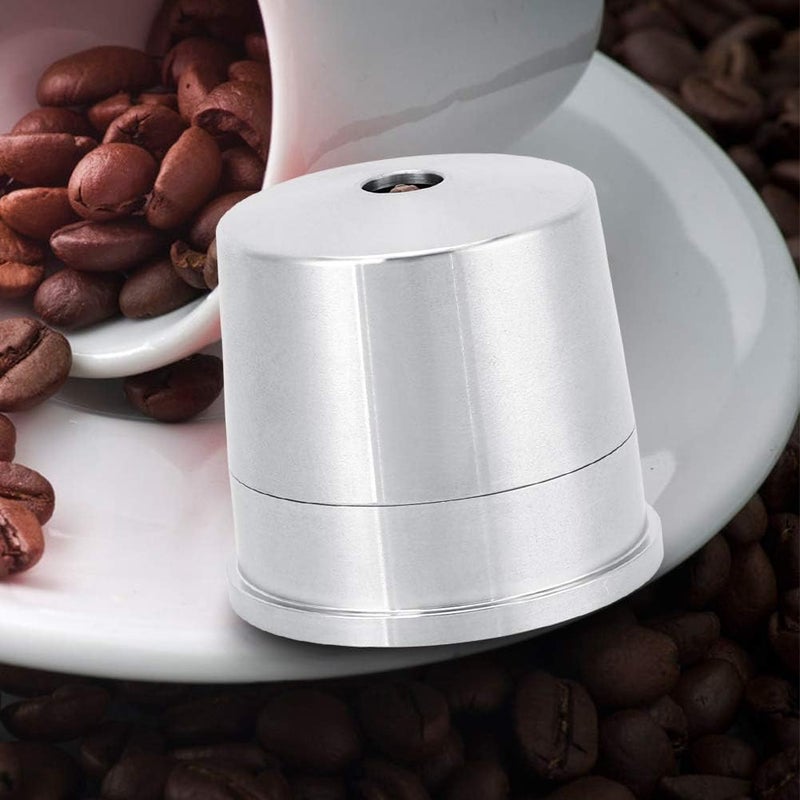 Stainless Steel Coffee Filter, Reusable Capsule Shell for illy Machine, 304 Stainless Steel Reusable Coffee Filter with Small Round Holes for Effective Filtration, Portable and Eas - Image 2