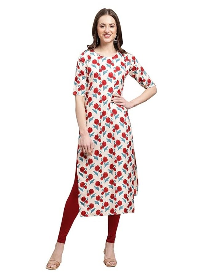 Pinkmint store Women Crepe Straight Kurta 2XL - Image 3