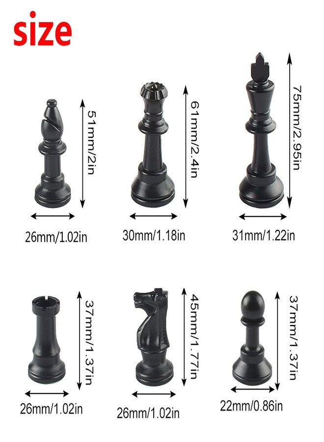 Andux Chess Game Set Chess Pieces and Rollable Board XQTZ-01 (Green,42x42cm) - Image 3
