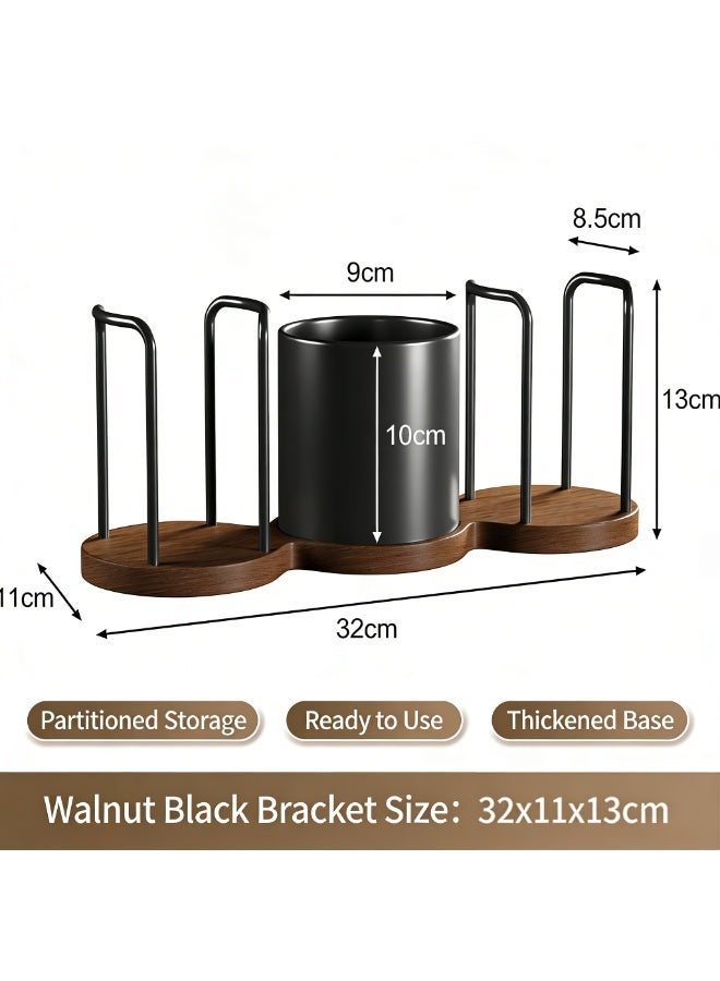 أوليس فيرس  منتجع رمضاني للمطبخ – حافظة أكواب مزدوجة مقاومة للغبار مع سلة تخزين | بأكسدة أنودية سهلة التنظيف، متعددة المقاسات، توفر مساحة للمطبخ وبار القهوة - Image 2