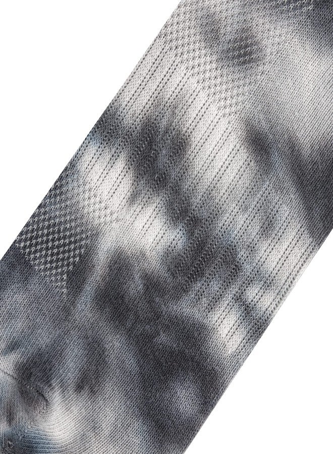 Odd Sox – Basix Unisex Crew Socks – Tie Dye Storm – Large – Soft Cotton Blend Ribbed Crew, Cushioned Arch Support, Breathable Performance Fit for Men & Women - Image 4