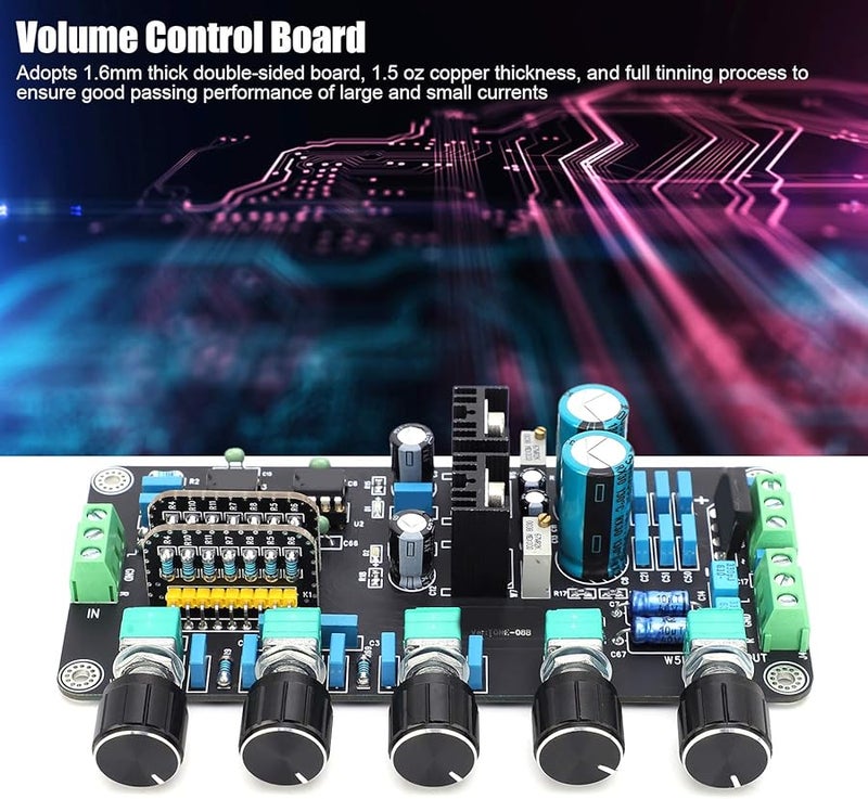 AD827 Premium Stereo Preamplifier Tone Board with Bass Treble Control PCB - Image 5