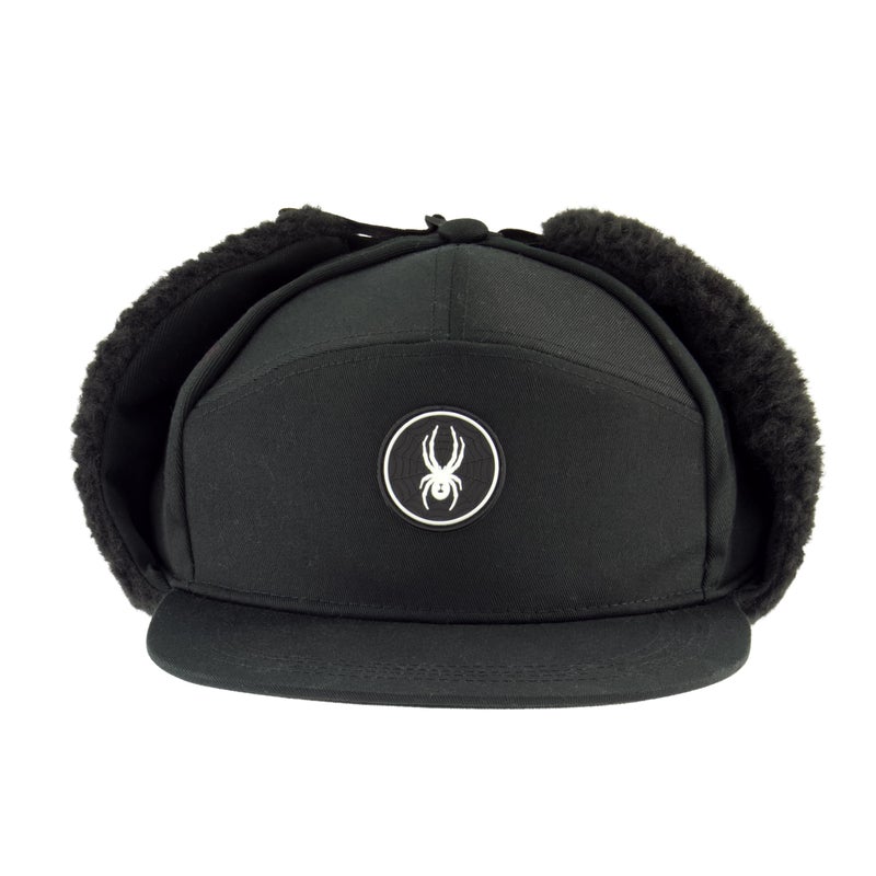 Spyder Mens Sherpa Ear Flap Panel Hat, Black, S/M - Image 2