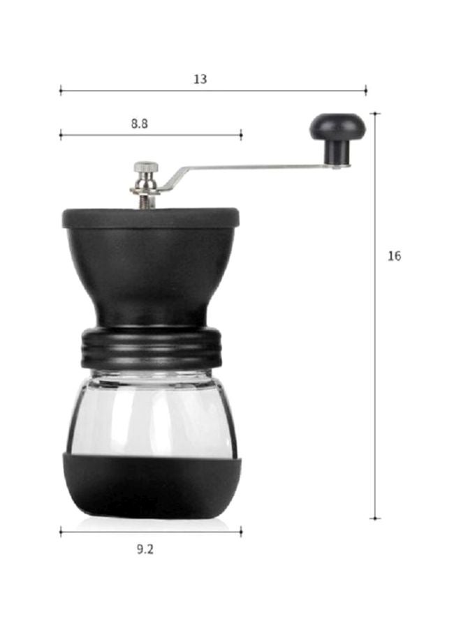 Sharpdo Portable Whole Body Washable Household Manual Coffee Bean Grinder Machine Jar Black/Clear/Silver - Image 2