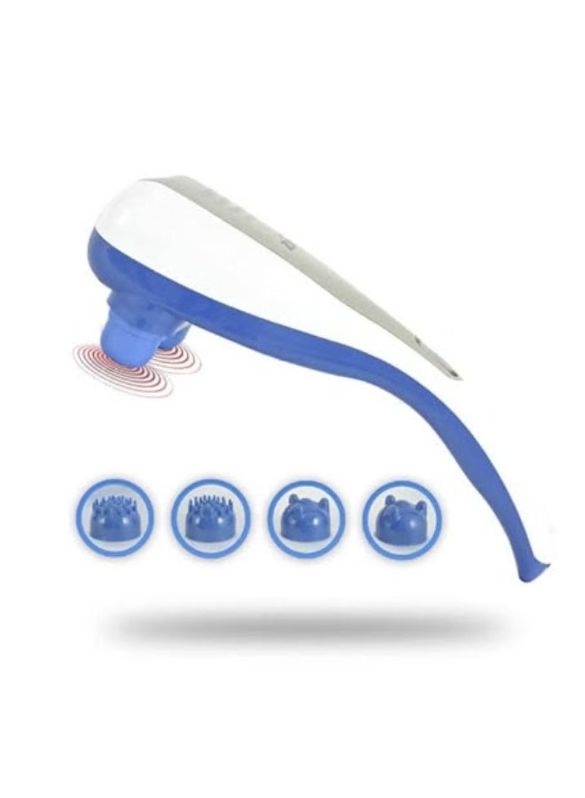 دينكس جهاز تدليك محمول باليد مزدوج الراس لكامل الجسم بالتسخين والاهتزاز بالاشعة تحت الحمراء لتدليك الانسجة الكهربائية مزدوجة الايقاع والرقبة والكتف والظهر والذراعين والساق والقدم وعضلات الساق - Image 2