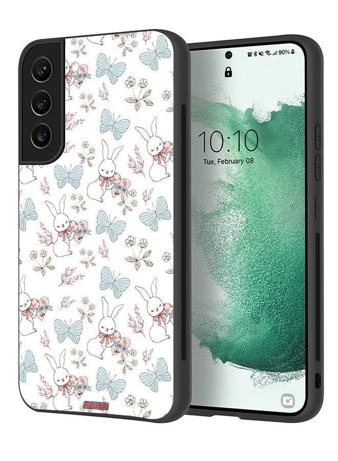 Tolwak Samsung Galaxy S22 Plus 5G Protective Case Cover Rabbit And Butterflies - Image 1