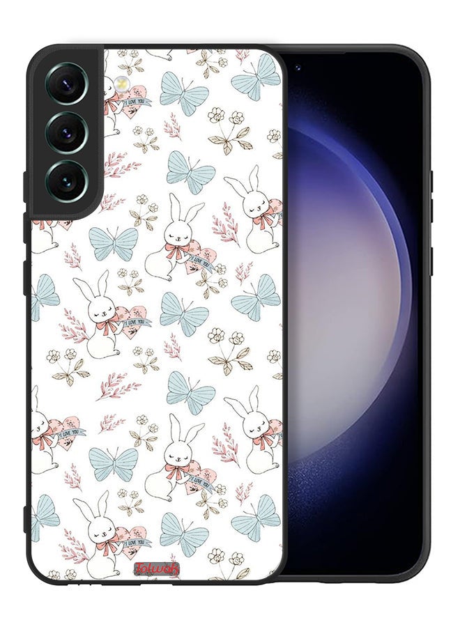 Tolwak Samsung Galaxy S22 Plus 5G Protective Case Cover Rabbit And Butterflies - Image 2