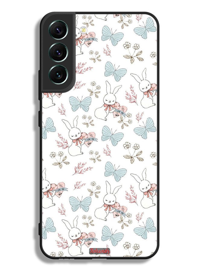 Tolwak Samsung Galaxy S22 Plus 5G Protective Case Cover Rabbit And Butterflies - Image 3
