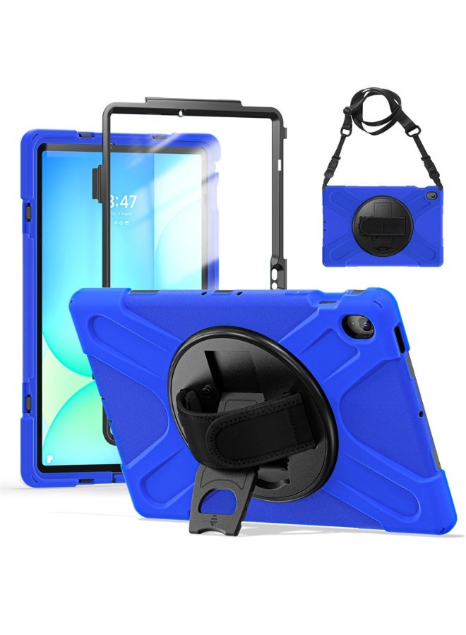 عام غطاء متوافق مع سامسونج جالاكسي تاب S11 11 بوصة 2025، غلاف مقاوم للصدمات مع حامل دوار وحزام يد وحزام كتف للتاب S11. - Image 2