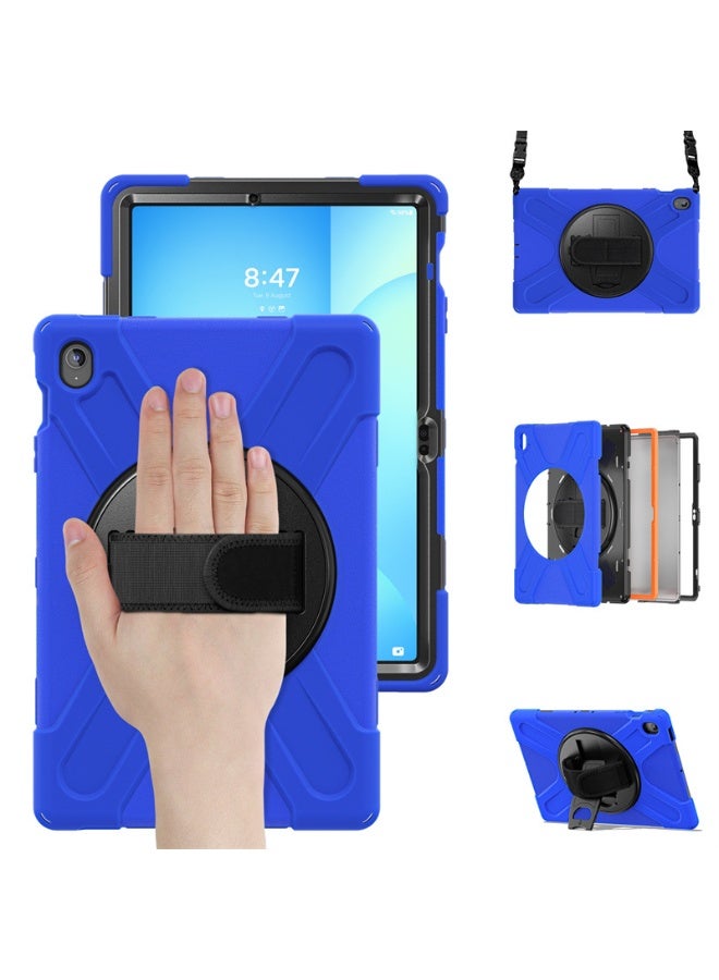عام غطاء متوافق مع سامسونج جالاكسي تاب S11 11 بوصة 2025، غلاف مقاوم للصدمات مع حامل دوار وحزام يد وحزام كتف للتاب S11. - Image 3