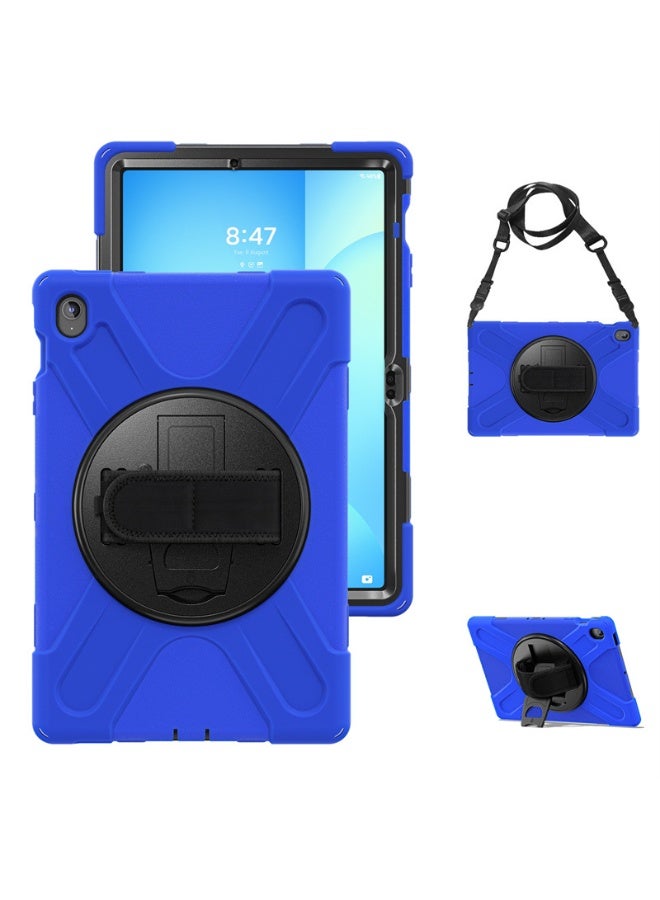 عام غطاء متوافق مع سامسونج جالاكسي تاب S11 11 بوصة 2025، غلاف مقاوم للصدمات مع حامل دوار وحزام يد وحزام كتف للتاب S11. - Image 1
