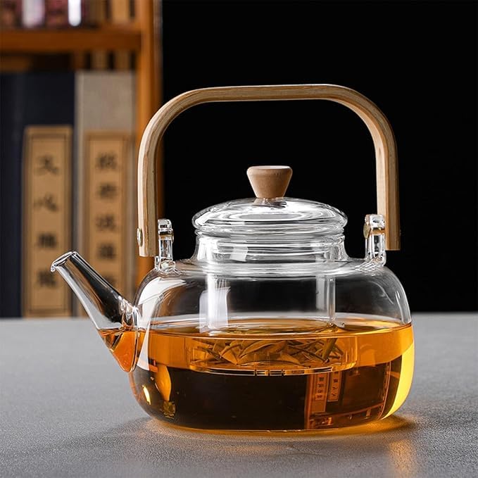Heat Resistant Glass Teapot with Infuser Clear 900 mL Electronic Stove Not Included  - Image 1