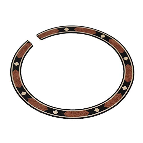 BQLZR Acoustic Guitar Soundhole Rosewood Rosette，Round Sound Hole Decoration add Some Bling To the Face,Inner Diameter 3.70inch, Width 0.39inch, Requires Glue Guitar Sticker Decal - Image 2