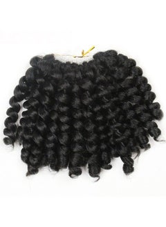 Leeven 3 Pcs Wand Curly Braids 8 Inch Natural Black Jamaican Bounce African Collection Crochet Braiding Twist Hair 20 Strands 1B  - Image 3