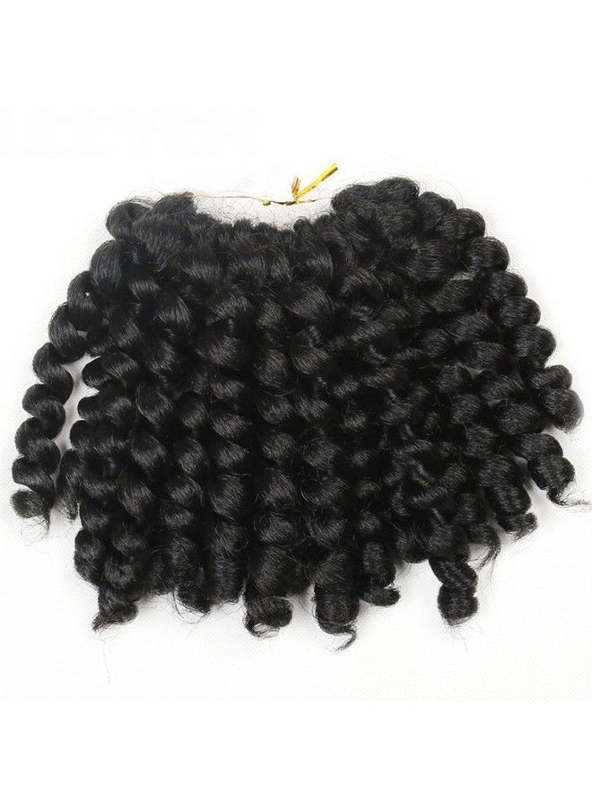Leeven - 3 Pcs Wand Curly Braids 8 Inch Natural Black Jamaican Bounce African Collection Crochet Braiding Twist Hair 20 Strands 1B - Image 1