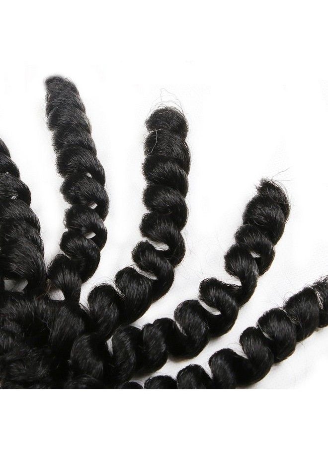 Leeven - 3 Pcs Wand Curly Braids 8 Inch Natural Black Jamaican Bounce African Collection Crochet Braiding Twist Hair 20 Strands 1B - Image 1
