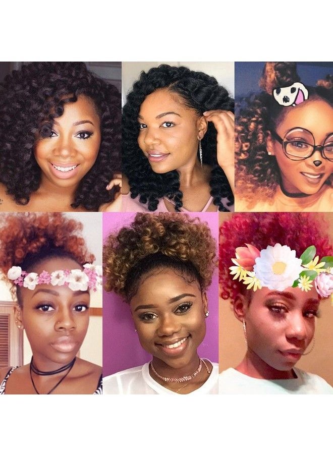 Leeven - 3 Pcs Wand Curly Braids 8 Inch Natural Black Jamaican Bounce African Collection Crochet Braiding Twist Hair 20 Strands 1B - Image 1