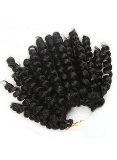 Leeven 3 Pcs Wand Curly Braids 8 Inch Natural Black Jamaican Bounce African Collection Crochet Braiding Twist Hair 20 Strands 1B  - Image 4