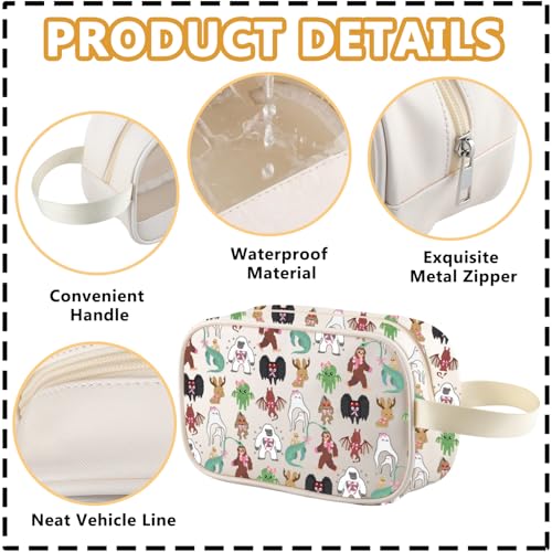 XYANFA Cryptozoology Clear Makeup Bag Cryptid Gift Creatures Monster Gift Moth Man Travel Toiletry Bag Organizer Pouch Cosmetic Bag Monster mt - Image 3