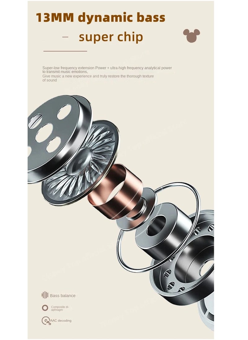 Disney - Disney TWS Earphones Bluetooth 5.2 Wireless headphone Noise Reduction Headphones Earbuds HiFi Sports Waterproof Headset - Image 1