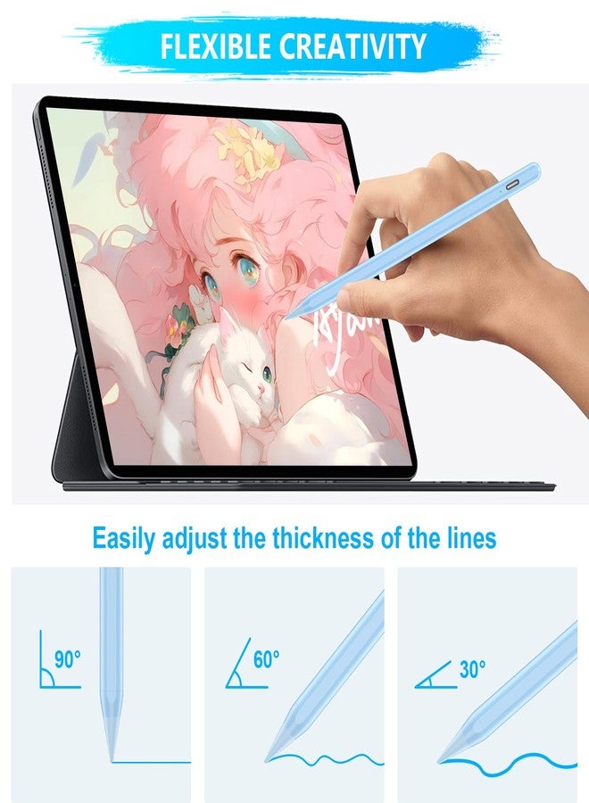 FUWANG Stylus Pen for iPad A16/10th/9th Generation, 10Mins Fast Charge for Apple Pencil&iPad Pen, Compatible with iPad A16/10th/9th/8th/7th/6th/Pro 13''11''M4/12.9 inch/Air 11'' 13'' M3/M2/Mini 6/5 - Image 4