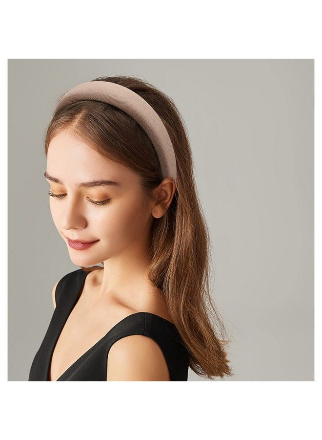 ACO-UINT 5 Pack Headbands For Women Sponge Headbands Padded Headbands With Soft Fabric Plain Head Bands For Women - Image 3