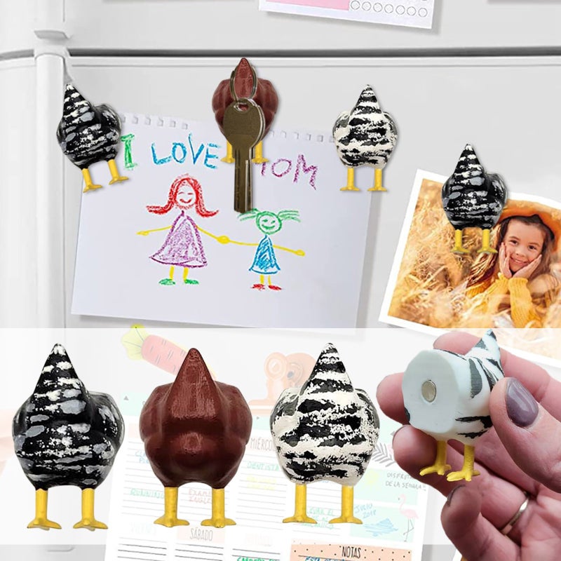 New Creative Resin Craft Refrigerator Stickers Chicken Butt Key Hanging Household Daily Practical Good Small Gifts - Image 2