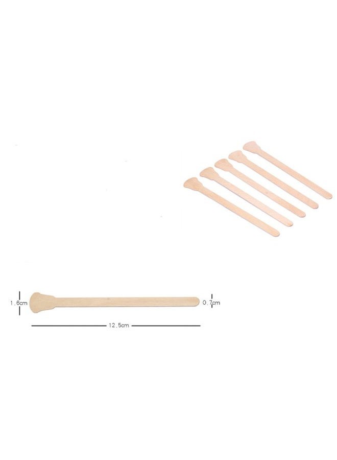 Fodattm 100PCS Wood Wax Applicator Sticks Spatulas for Eyebrow Nose Hair Removal Ice Cream and Mask Sticks Applicator - Image 2