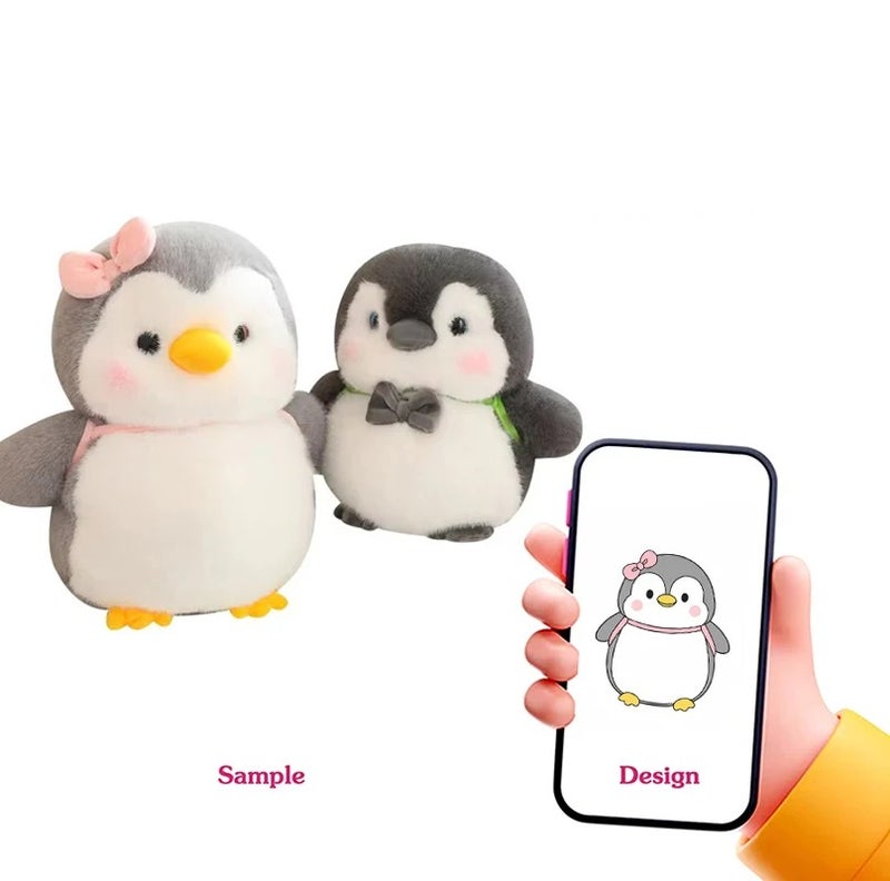 Y&D Kawaii Kids Gift Doll - Soft Stuffed Peanut Penguin Plush Toy, Cute Small Baby Soothing Stuffed Animal Toys for Toddlers and Children - Image 2