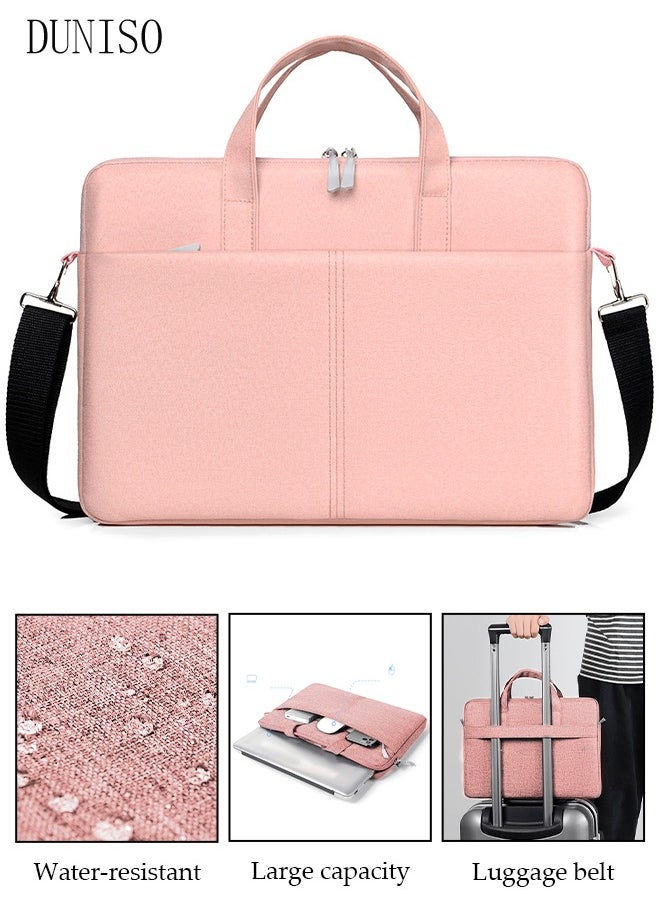 DUNISO - 15.6 Inch Laptop Bag with Multi Compartment Lightweight Laptop Hand Bag Crossbody Bag Travel Business Briefcase Water-Resistant Dust-proof Shoulder Messenger Bag for Men and Women Work Office - Image 1