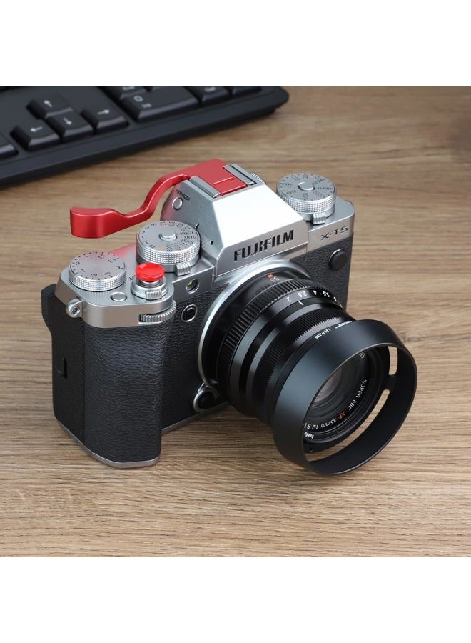 Haoge LH-FJ35 Bayonet Round Metal Lens Hood for Fujifilm Fuji Fujinon XF 35mm f/2 R WR XF35mmF2, XF 23mm f2 R WR XF23mmF2 and XC 35mm F2 XC35mmF2 Lens Replace LH-XF35-2 - Image 4