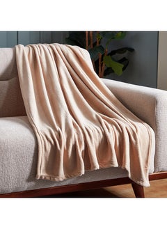 Home Box Ontario Solid Coral Fleece Throw 170x120 cm  - Image 1