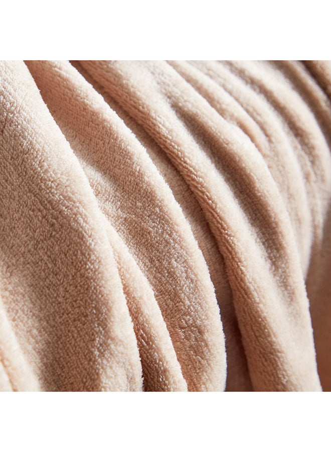 Home Box Ontario Solid Coral Fleece Throw 170x120 cm  - Image 3