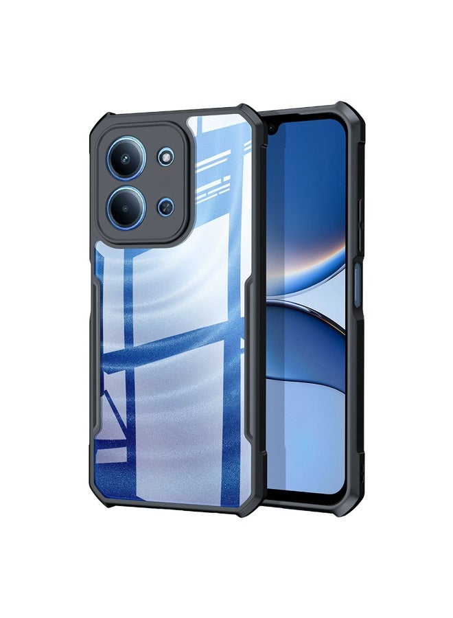 SanHu for Redmi 15C 4G/5G 171mm Case, Ultra Thin Lightweight, Soft TPU Bumper, Acrylic Clear Back Cover Redmi 15C 4G/5G 171mm, Black - Image 1