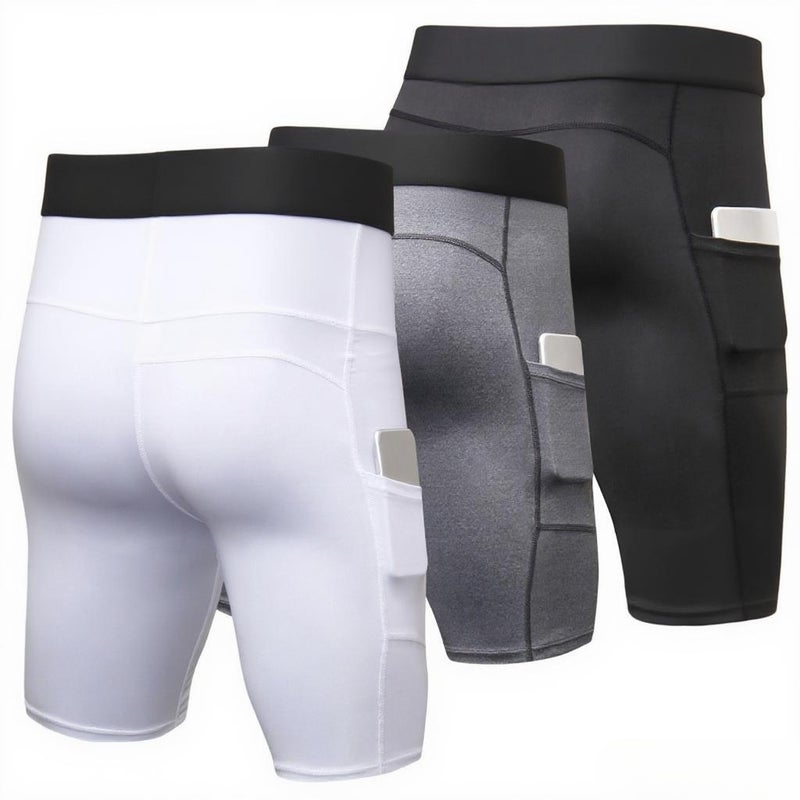 3 Pack Men Sports Shorts Active Workout Underwear with Pocket - Image 2
